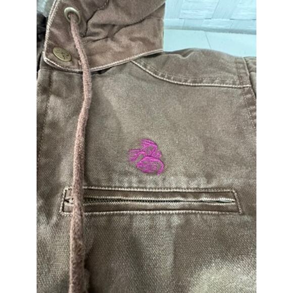 "Legendary" Womens Brown Zip CHore Coat Vintage Y2K SZ L Western Sherpa Lined - Picture 12 of 13